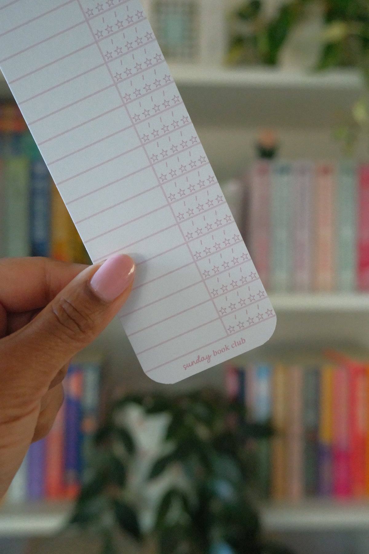 Pink Library Log Bookmark