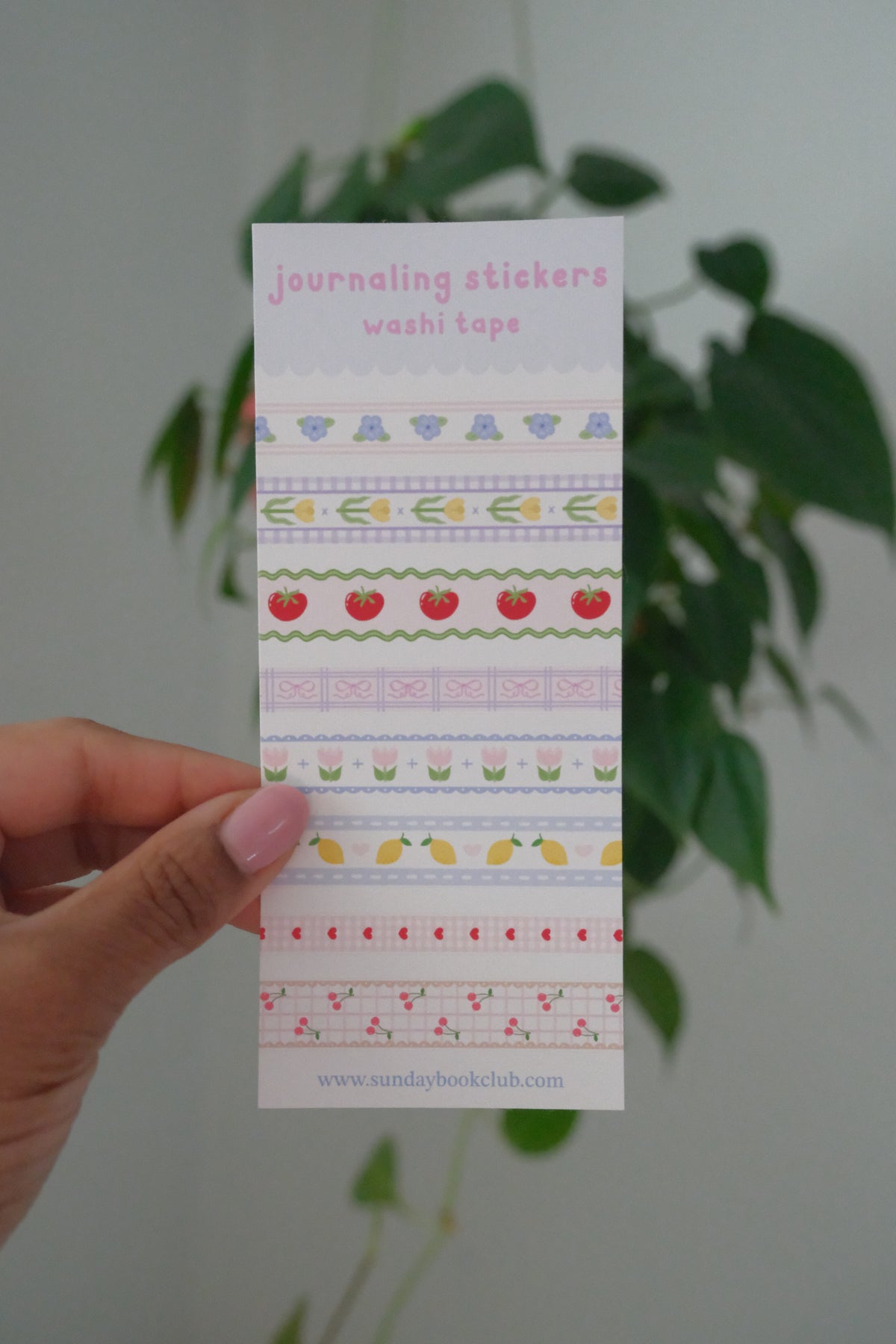 Washi Tape Sticker Sheet