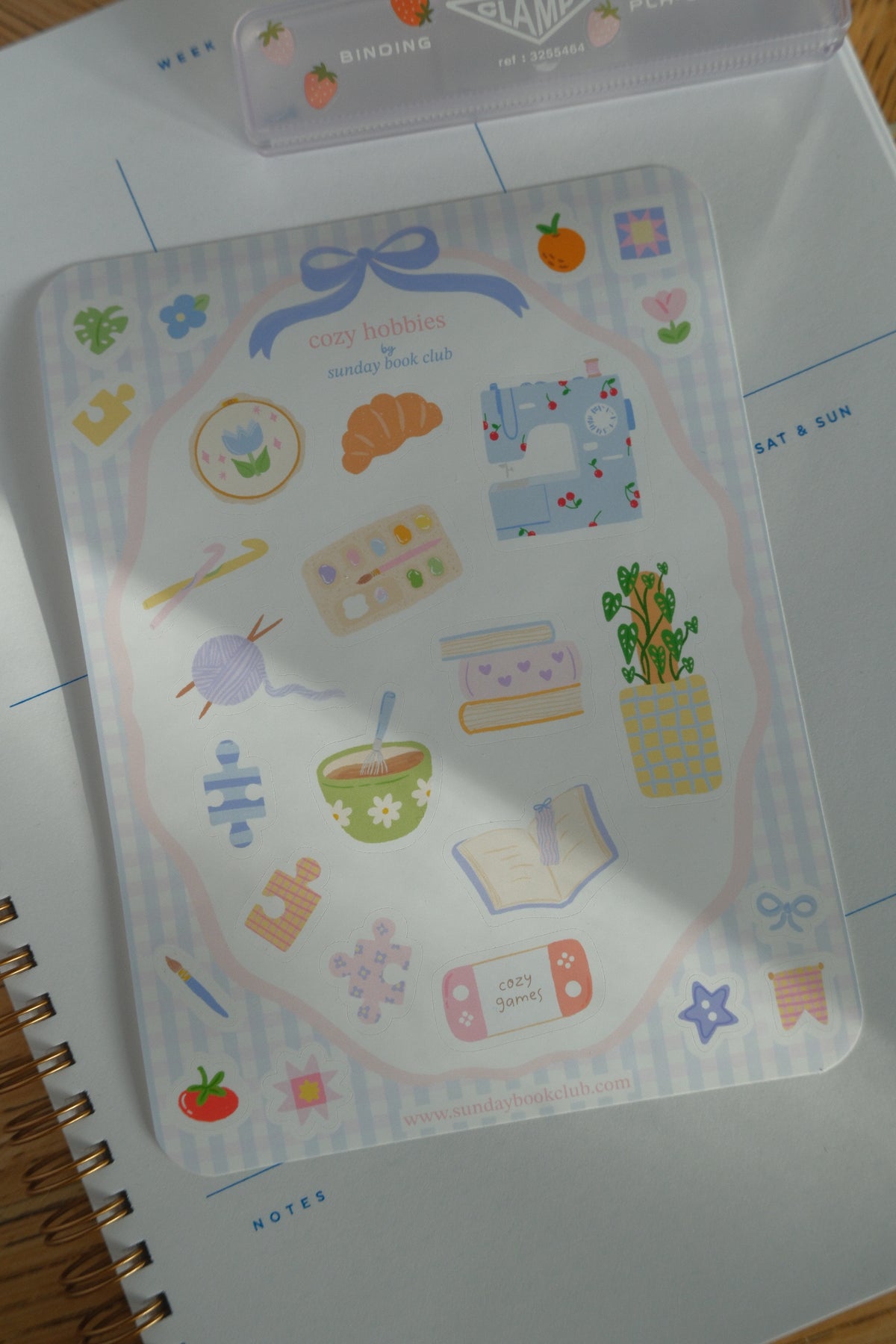 Cozy Hobbies Sticker Sheet