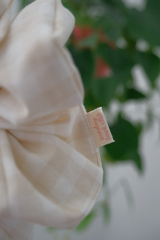 Moonlit Gingham Scrunchie