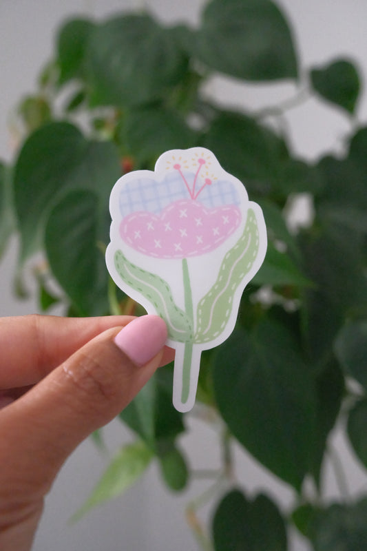 Stitched Fleur Sticker