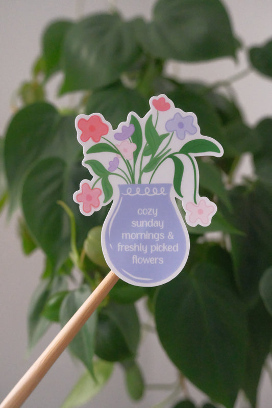 Cozy Sunday Mornings Sticker