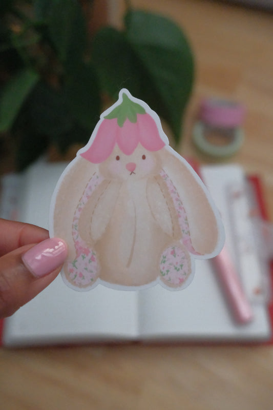 Floral Bunny Sticker