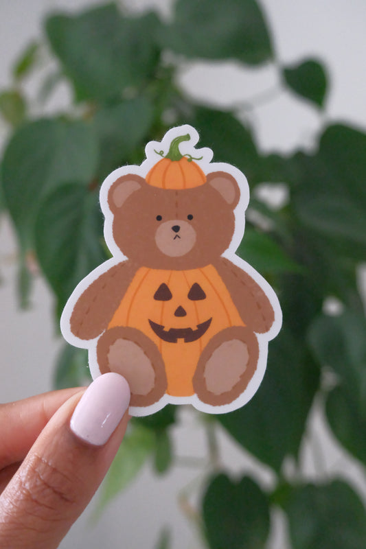 Pumpkin Bear Sticker