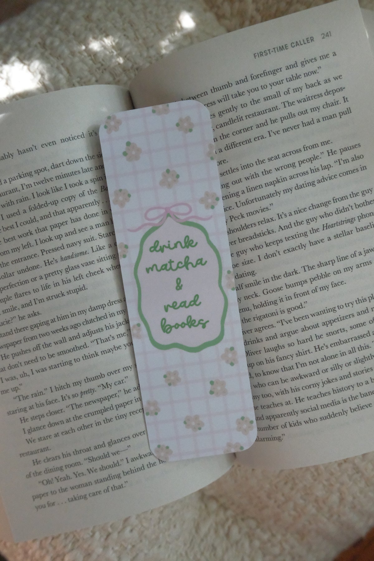 Matcha & Books Bookmark