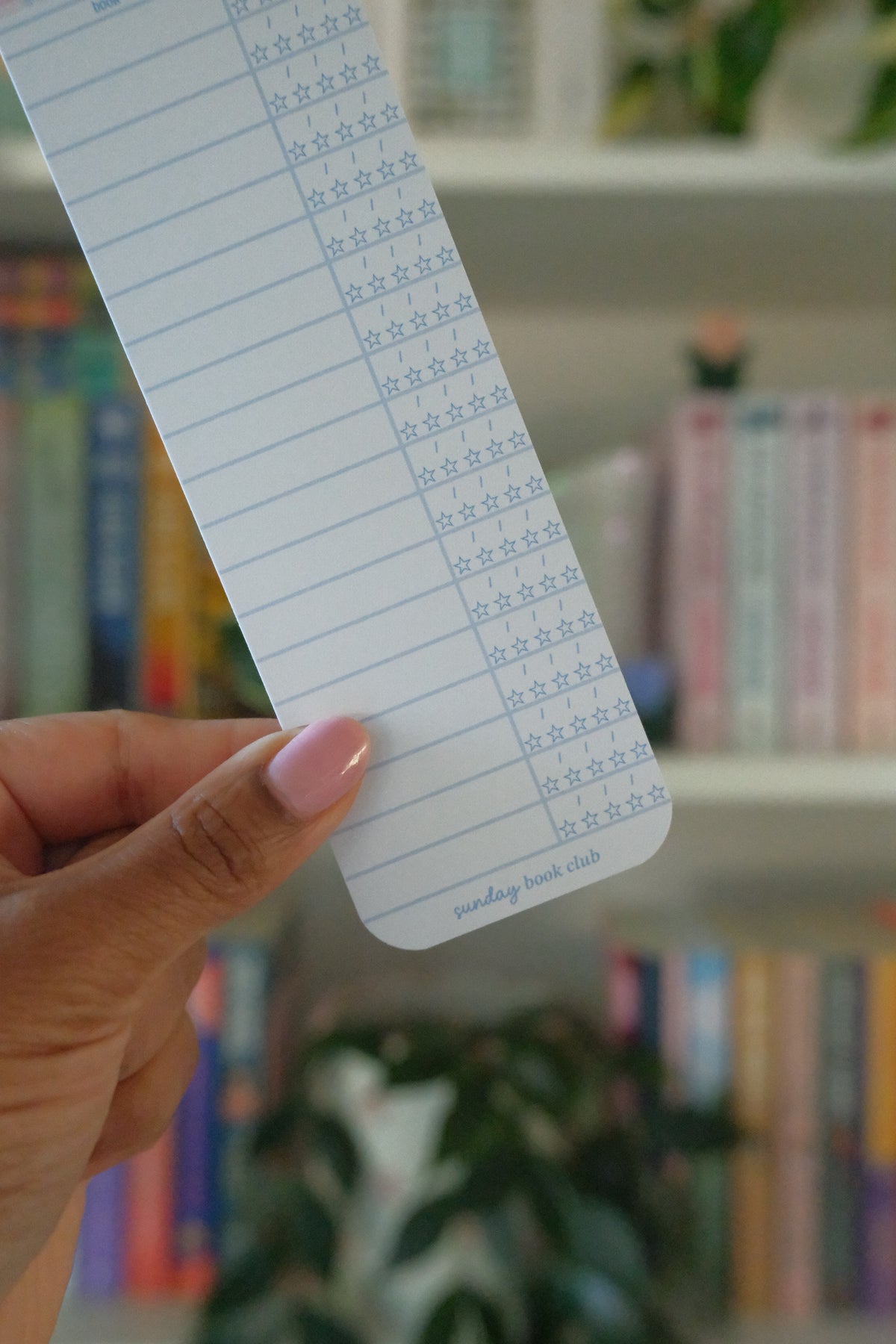 Blue Reading Tracker Bookmark