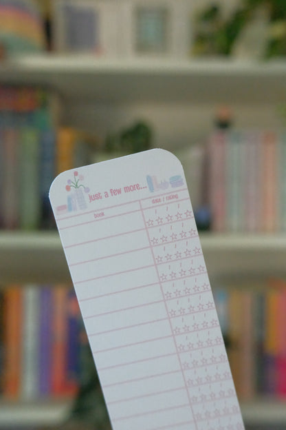Pink Library Log Bookmark