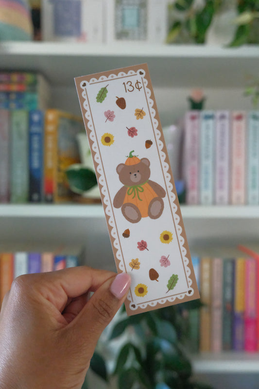 Falling Leaves Stamp Bookmark