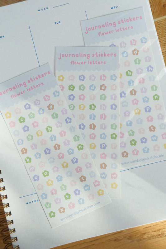 Flower Letters Sticker Sheet