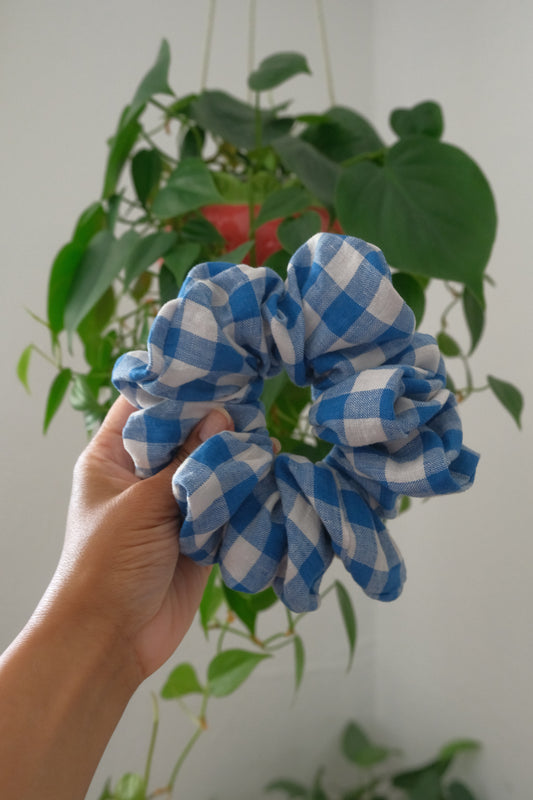 Cobalt Picnic Scrunchie