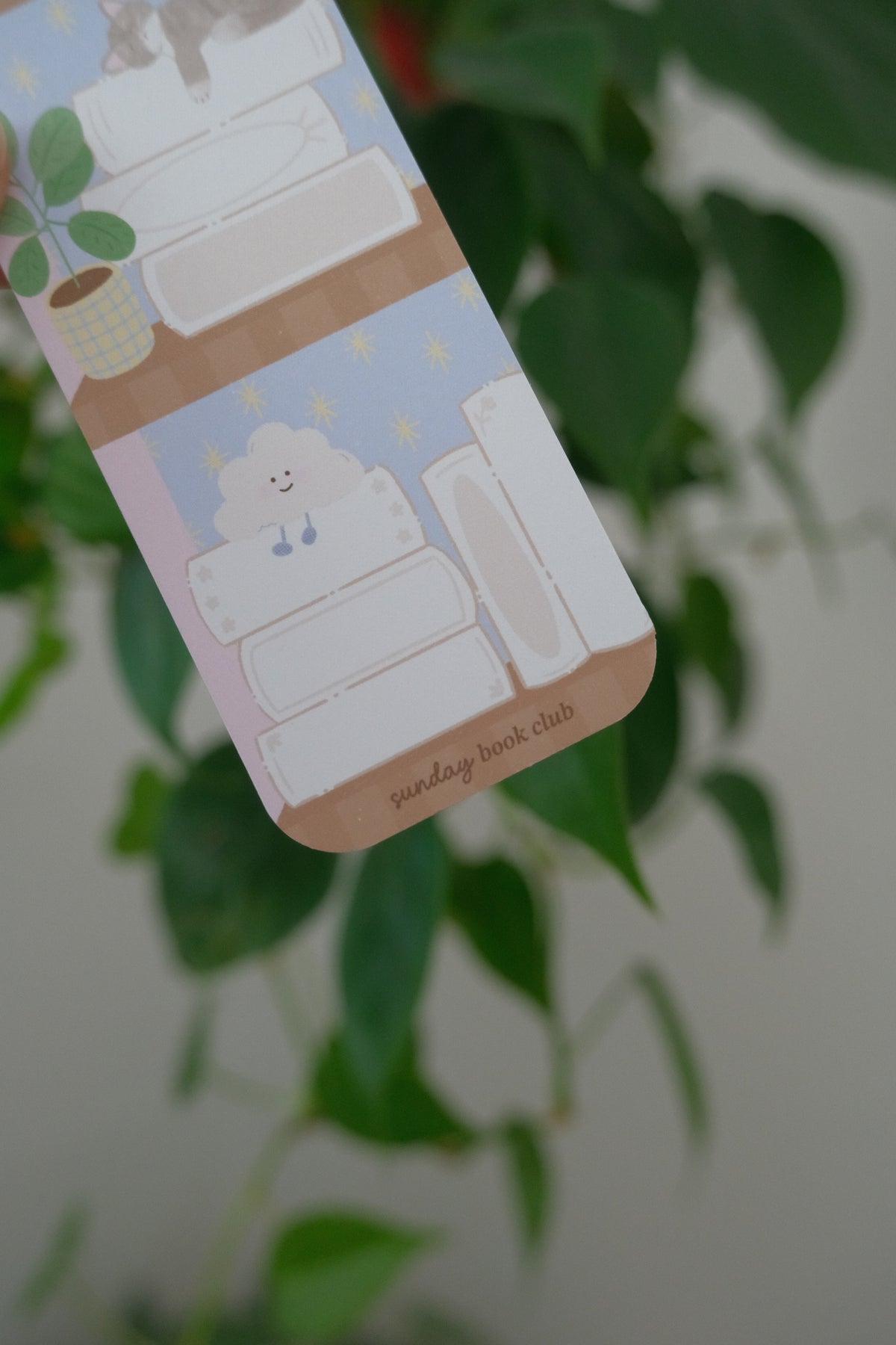 Cat Bookshelf Tracker Bookmark