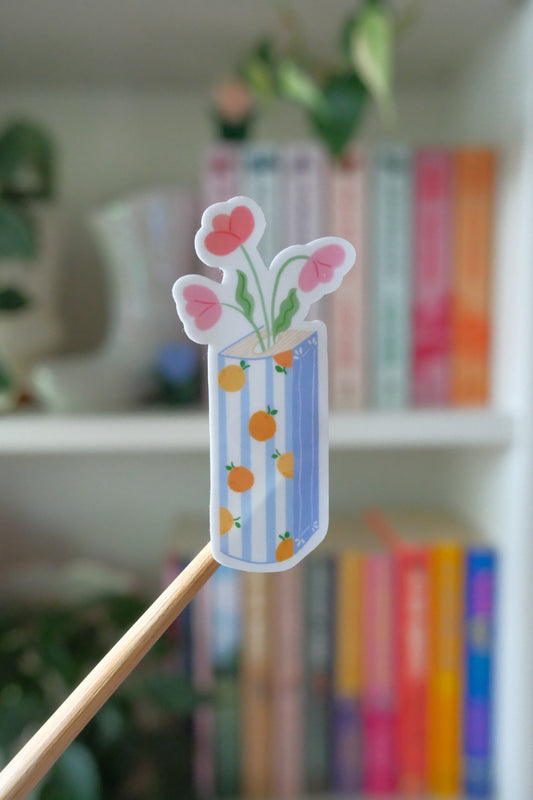 Citrus Book Vase Sticker