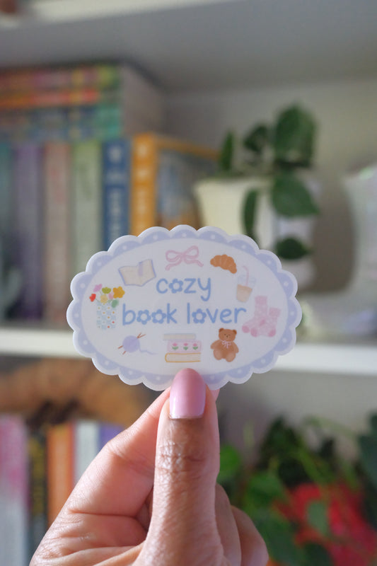 Cozy Book Lover Sticker
