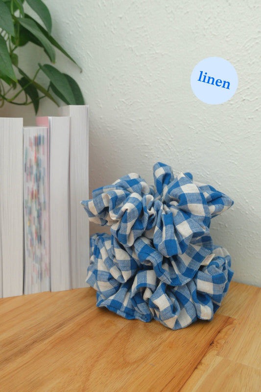 Cobalt Picnic Scrunchie