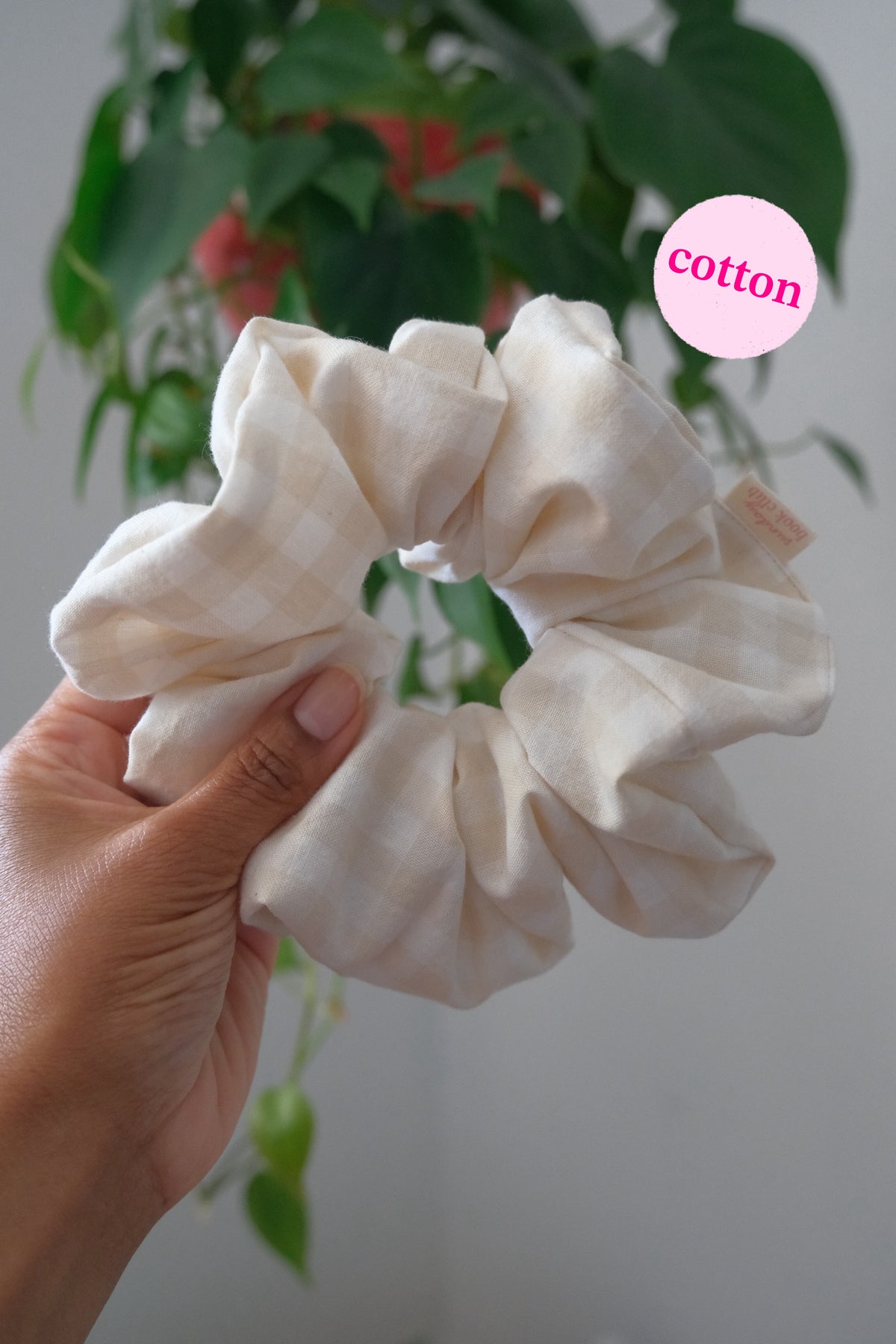 Moonlit Gingham Scrunchie