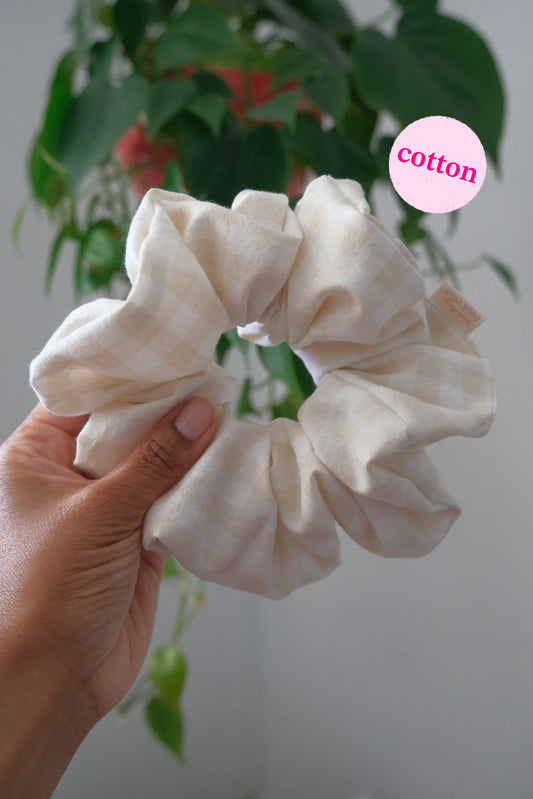 Moonlit Gingham Scrunchie